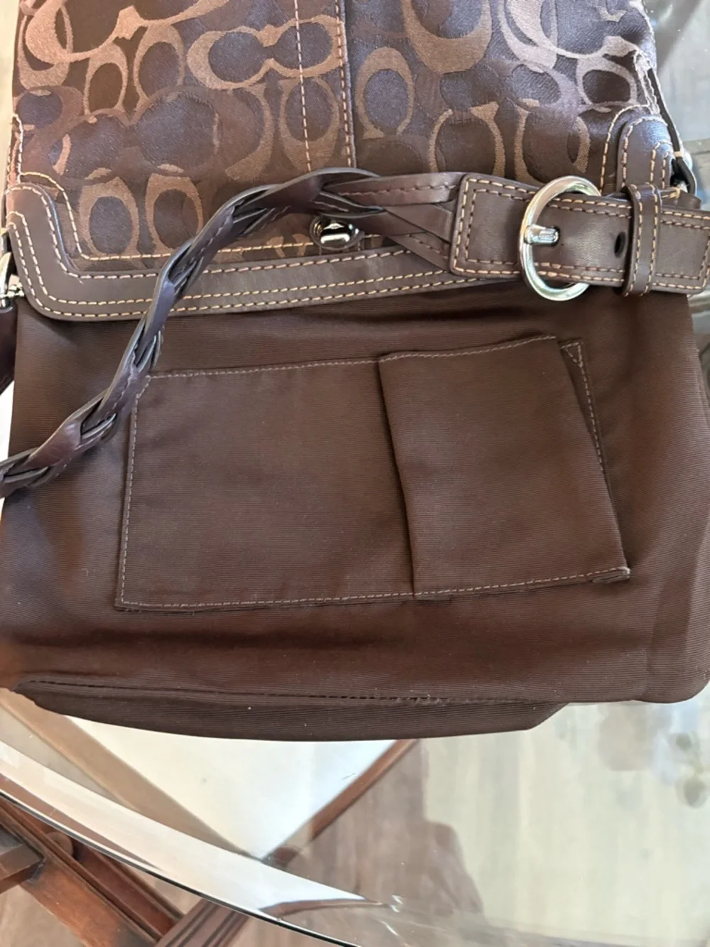 🤎🤎VINTAGE COACH CHELSEA SIGNATURE CHOCOLATE BROWN SHOULDER BAG!🤎🤎 - Picture 7 of 8